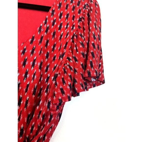 LOFT Comfortable Relaxed Red Midi Dress S - Picture 4 of 5